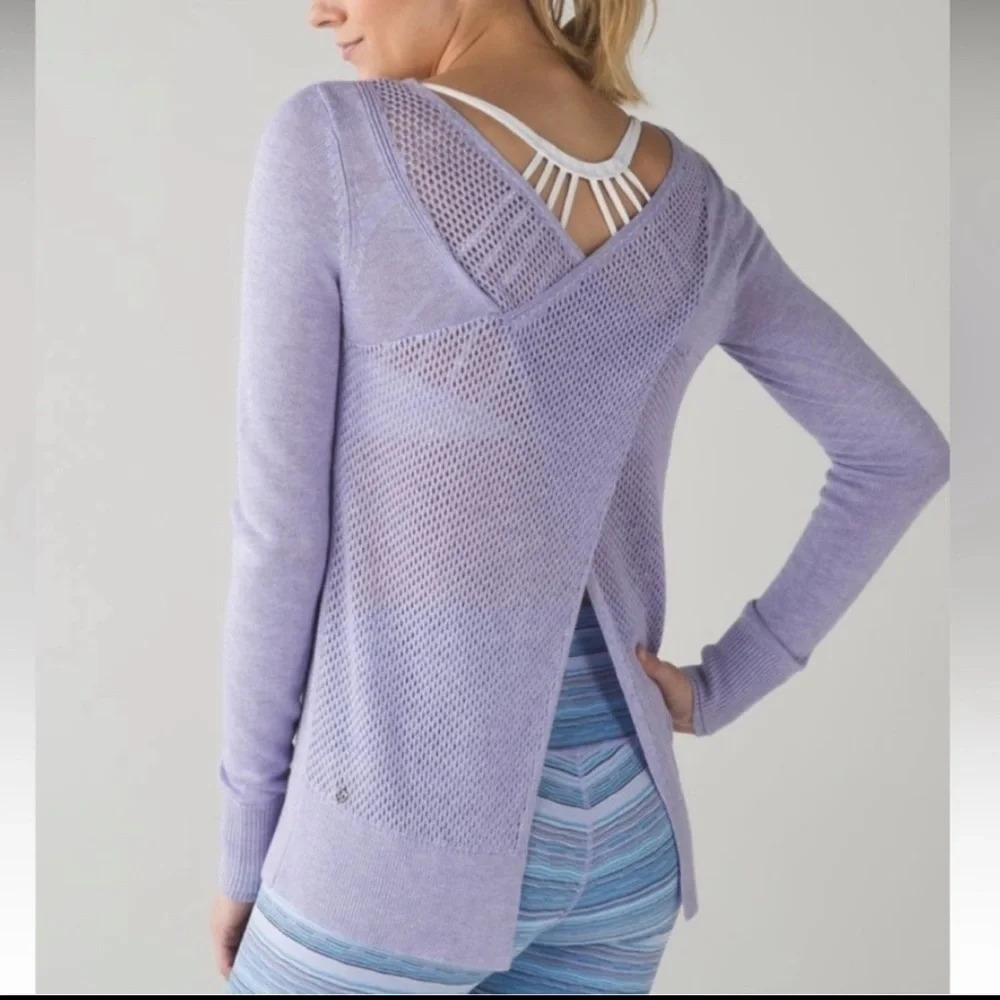 Lululemon Sunset Savasana Pullover Knit Sweater in Lilac Womens READ - Picture 9 of 9